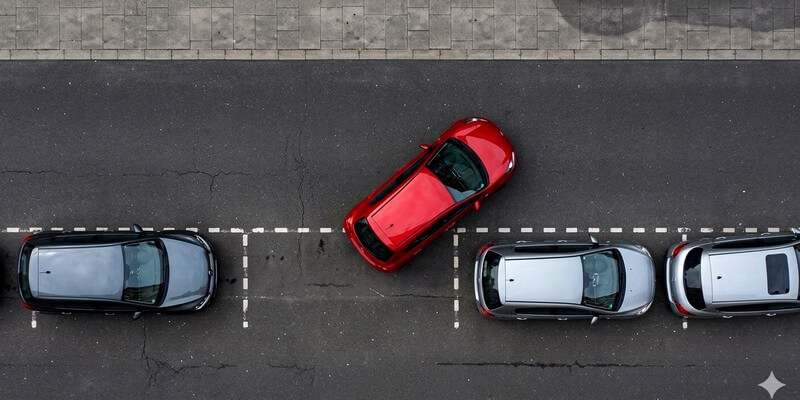 Faire un créneau à droite