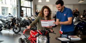 Femme cherche à acheter une moto